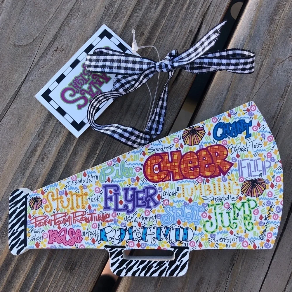 Cheer Megaphone Ornament/Wall hanging